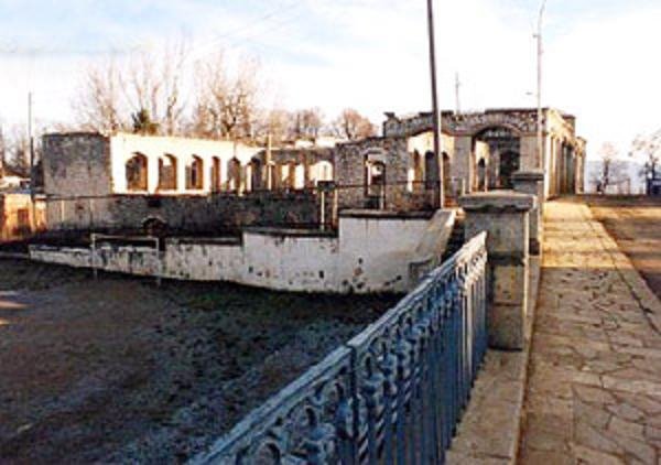 Shusha. Azerbaijan. Old caravansarai/ monument of architecture XIX c./After occupation by Kanan Ter-Ter