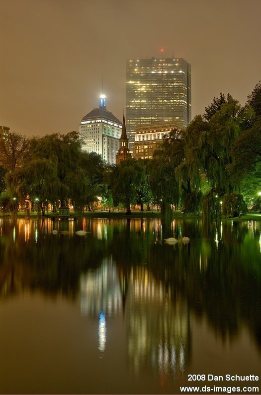 Foggy Hancock Night by daniel schuette