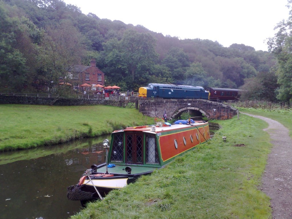 Churnet Valley Railway at Consall Forge + Black Lion Pub by bramblebushbay