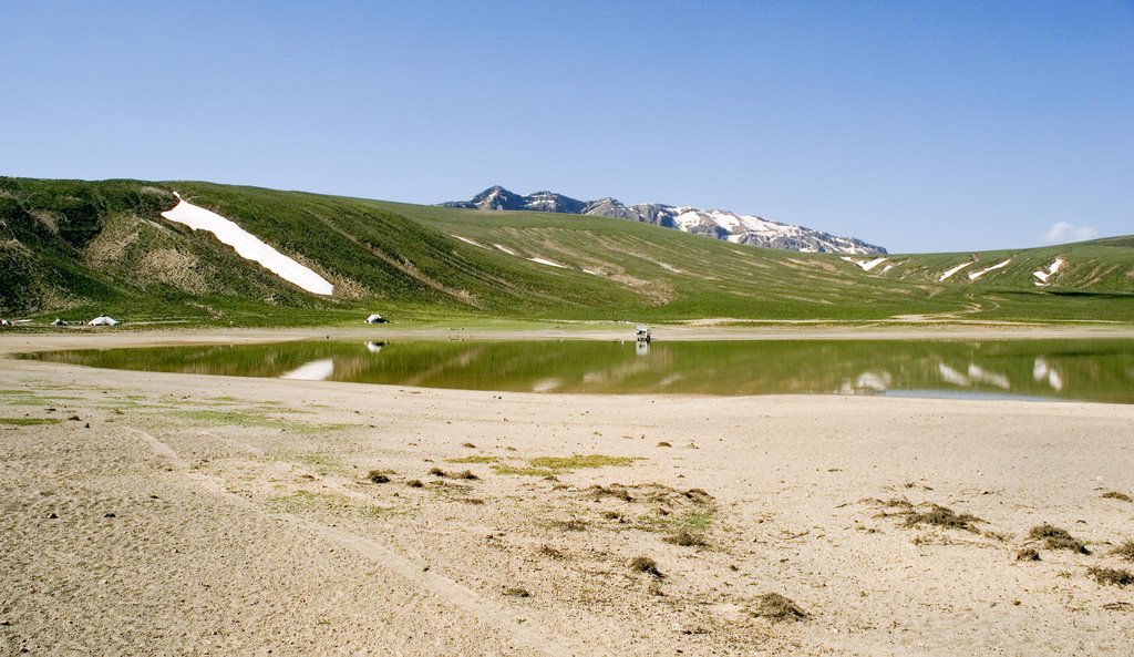 The Small Lake in Nemrut Caldera, Tatvan, Bitlis, Turkey by Seref Halicioglu