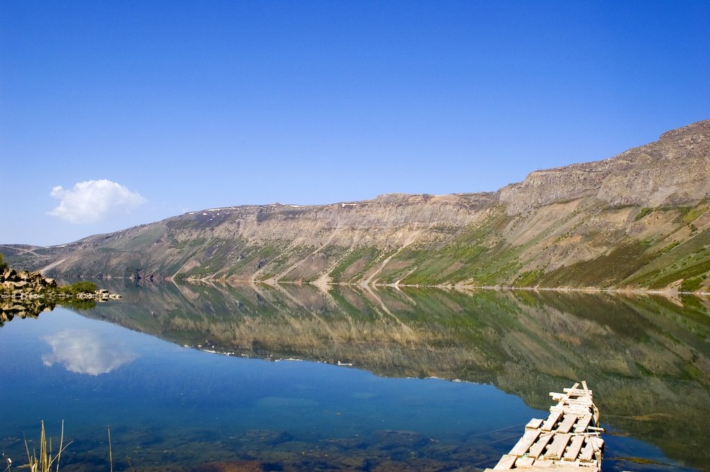 The Cold Water Lake in Nemrut Caldera, Tatvan, Bitlis, Turkey by Seref Halicioglu