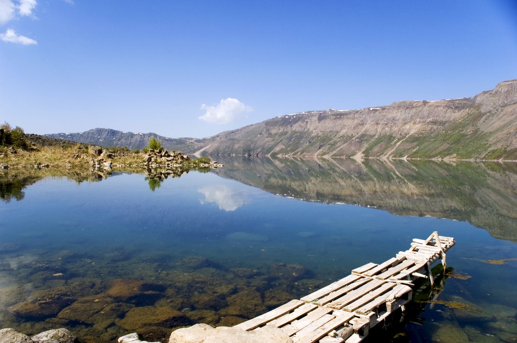 The Cold Water Lake in Nemrut Caldera, Tatvan, Bitlis, Turkey by Seref Halicioglu