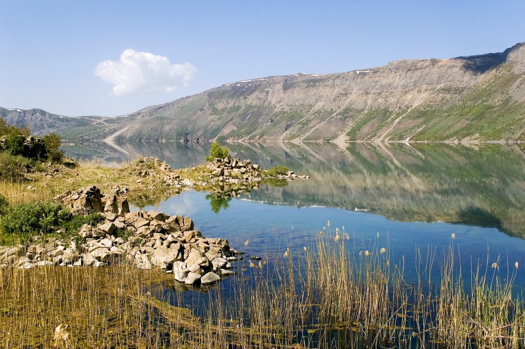 The Cold Water Lake in Nemrut Caldera, Tatvan, Bitlis, Turkey by Seref Halicioglu