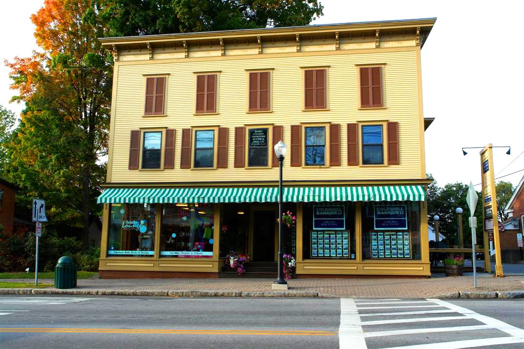 Stores on Main Street - Stowe, VT by John M Sullivan