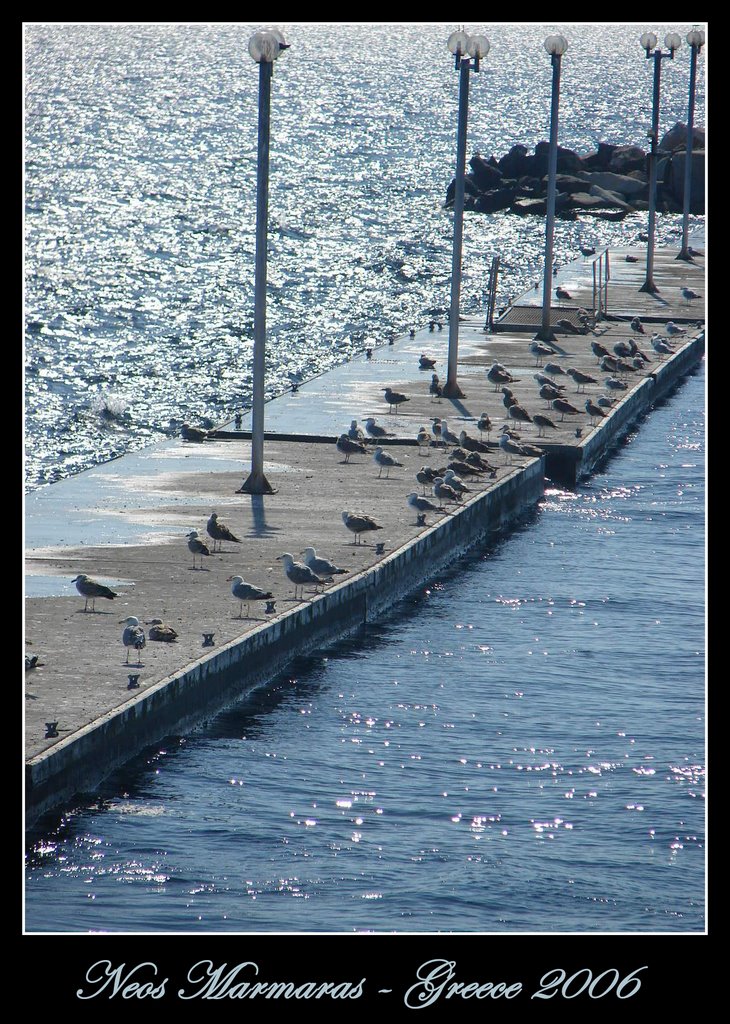 The breakwater of Neos Marmaras Harbour by trinity19