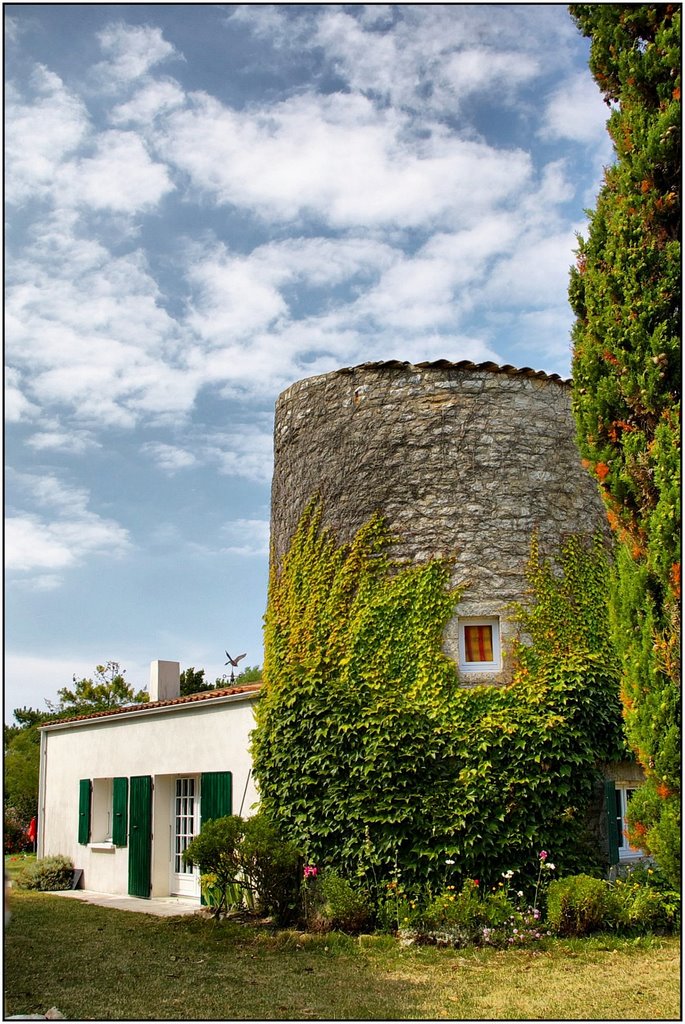 SAINT DENIS D'OLÉRON [17] : Moulin de Soubregeon (ou Moulin du Port) by Michel Chanaud (Sarlat)