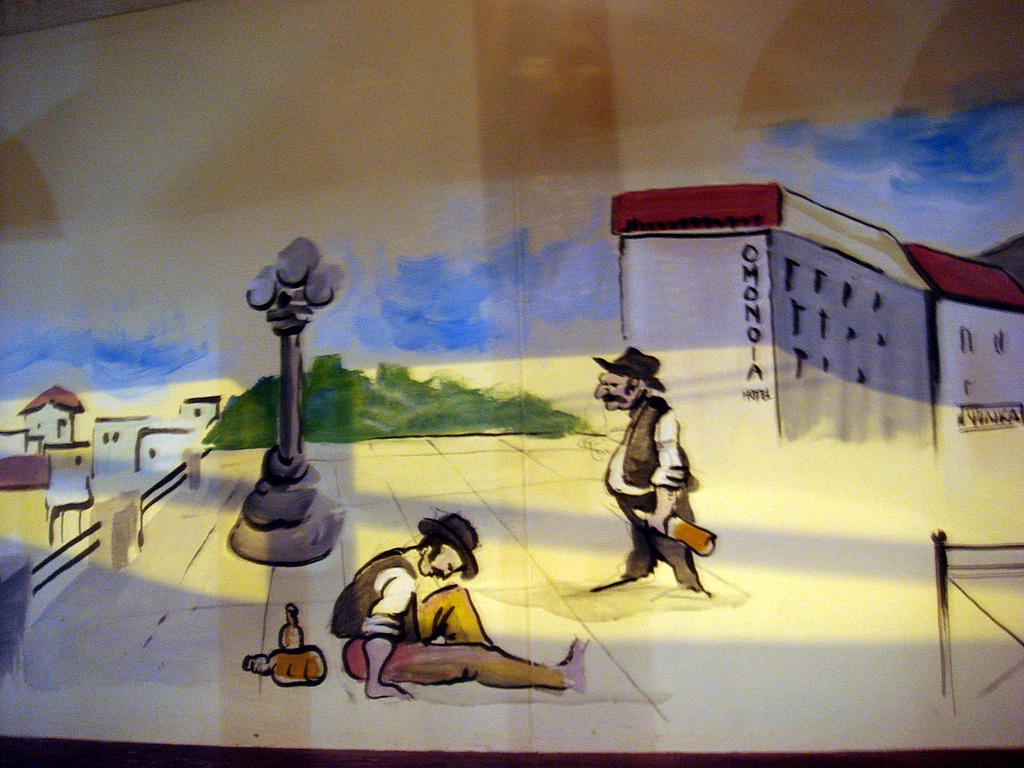 Wall painting in restaurant by Marina Sp.