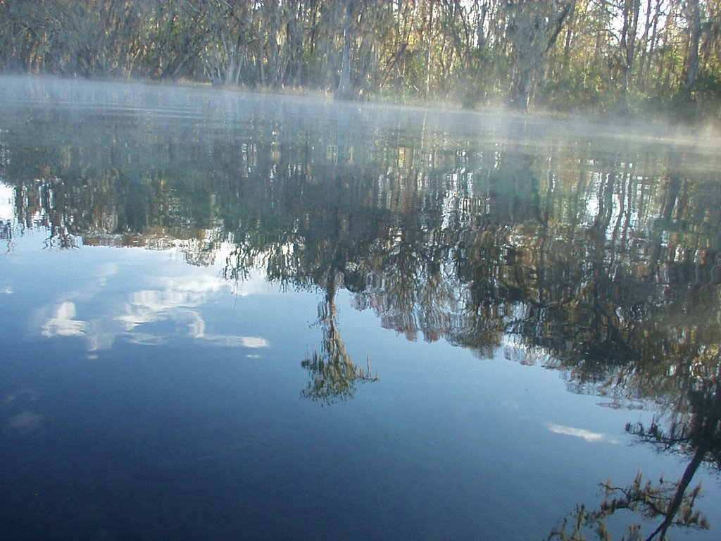 Kayaking early morning on the Rainbow River, weekly rentals at www.7florida.com by salomon@7florida.com