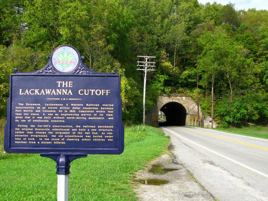 Rt 517 Tunnel Under Lackawanna Cutoff, Pequest Fill (Marked 1909) by js4653