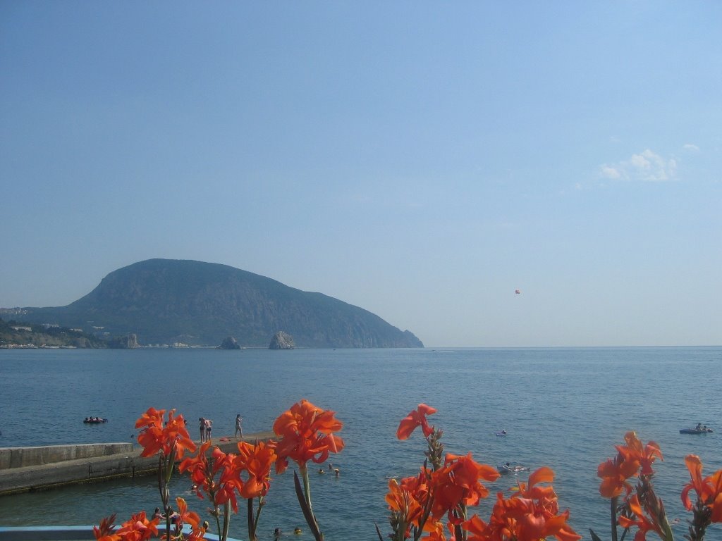 View of Au-dag mountain, Gurzuf, Crimea by lalas.buzz