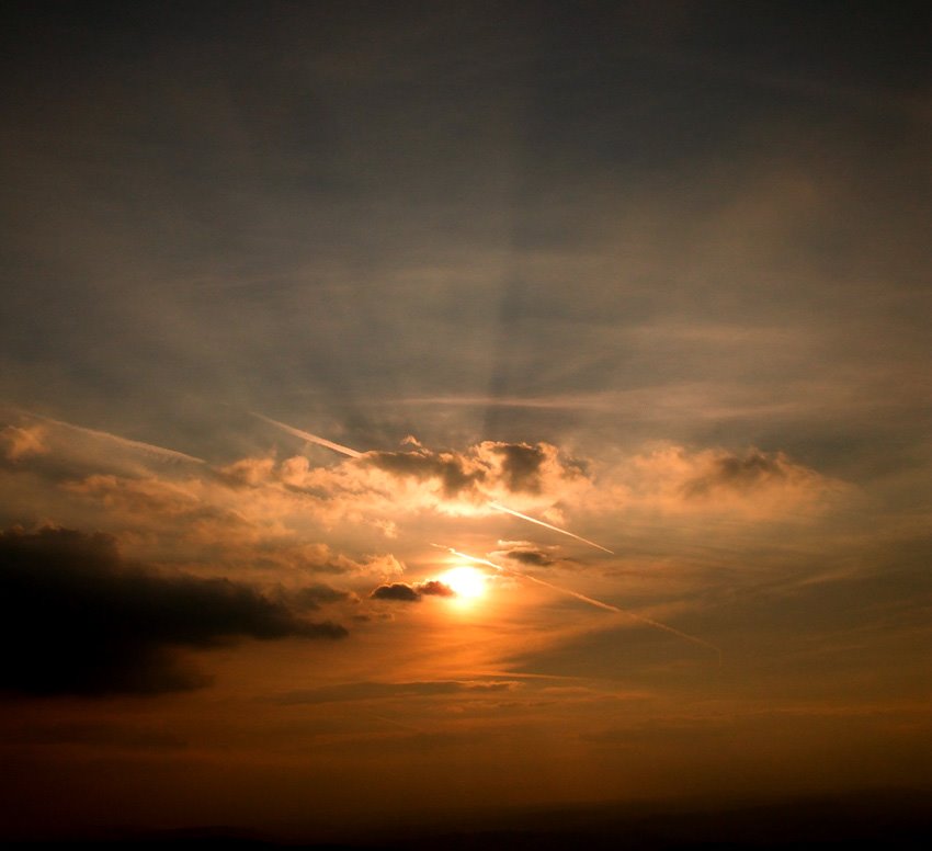 Autumn Sunrays Over The Horizen by Karen James