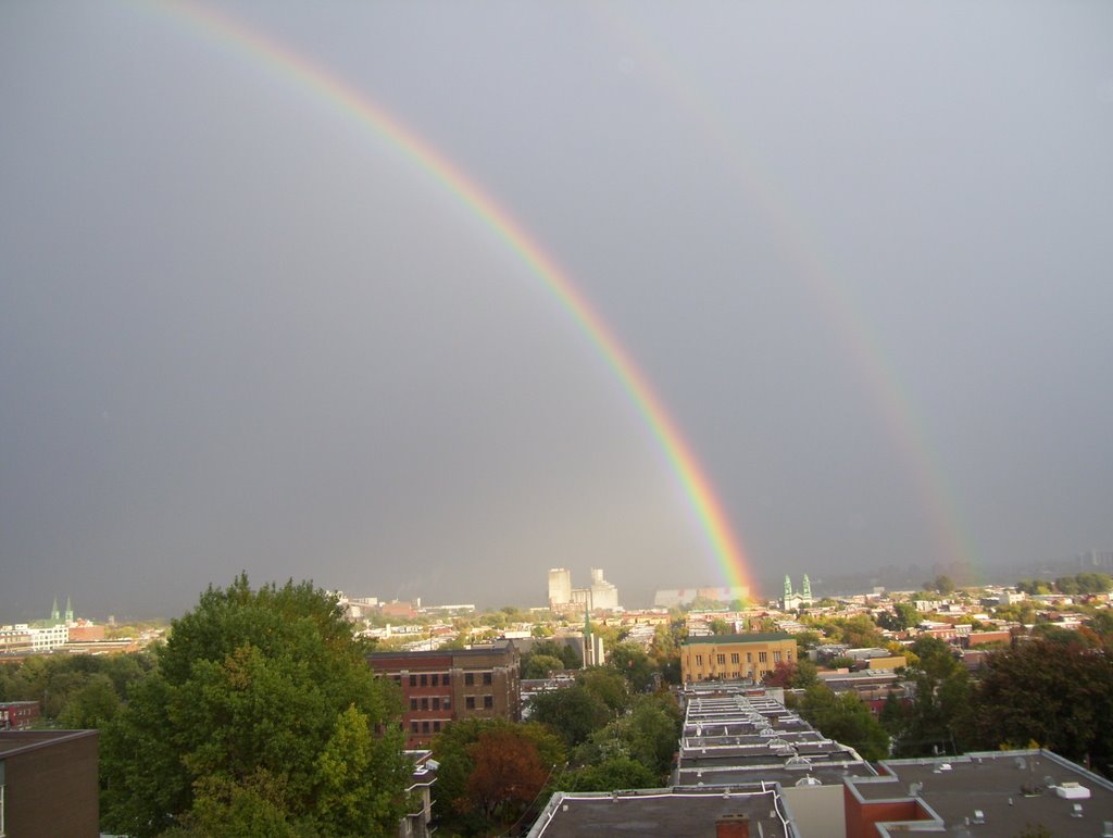 Rainbow on , Montreal by Naz Mustun