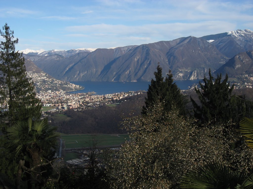 Lugano lake by Jean M. Favre