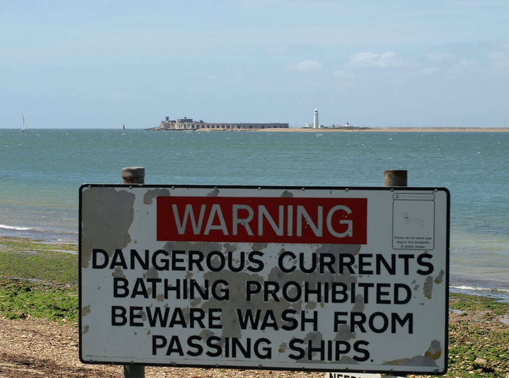 Hurst Castle from Fort Victoria-IoW by J.DUFFT