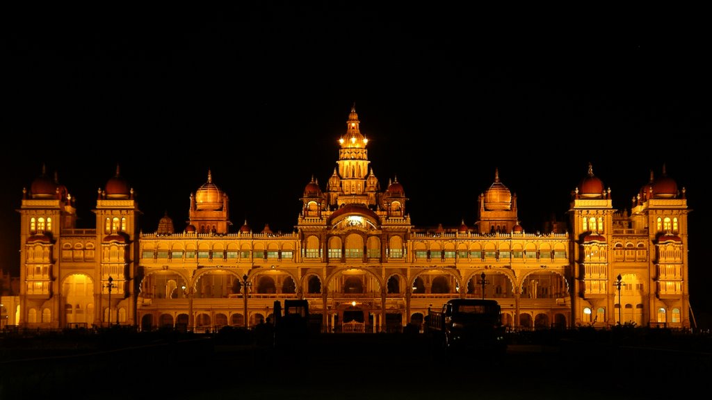 Palacio de Mysore, noche by domestico