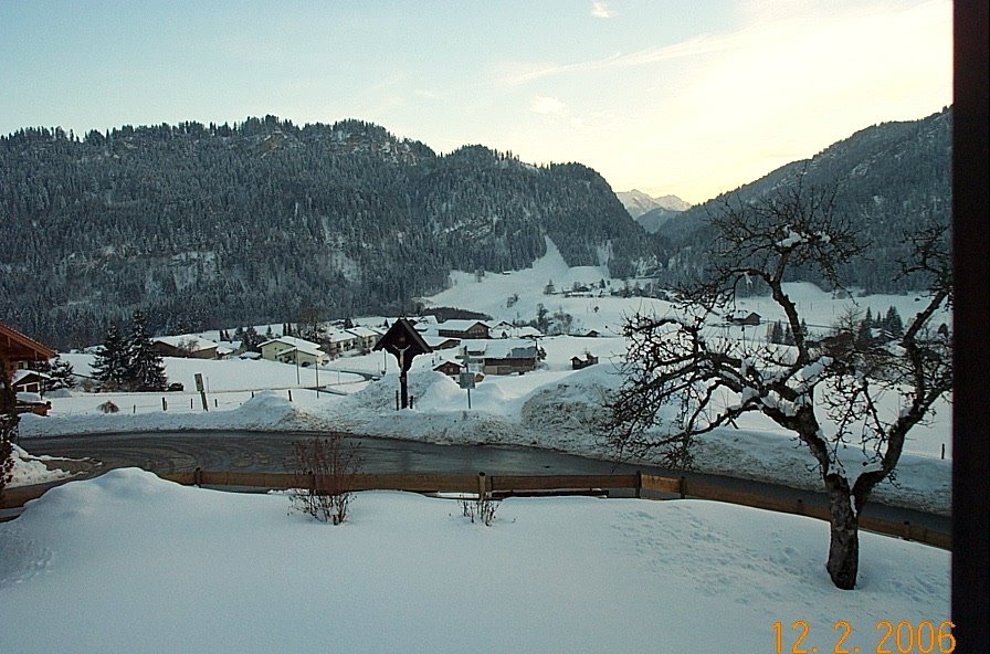 View southwest into Riedberg-Pass, February 2006 by Anthony Belfrage