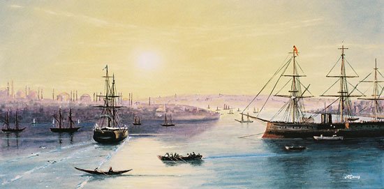 Aivazovsky Istanbul 1900 oil on canvas (www.acavus.com) by abdullahcavus