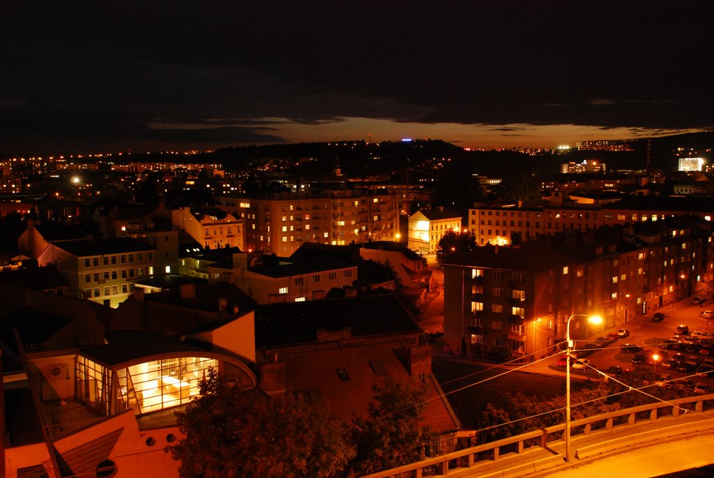 Brno at night by Vasek Kadlec