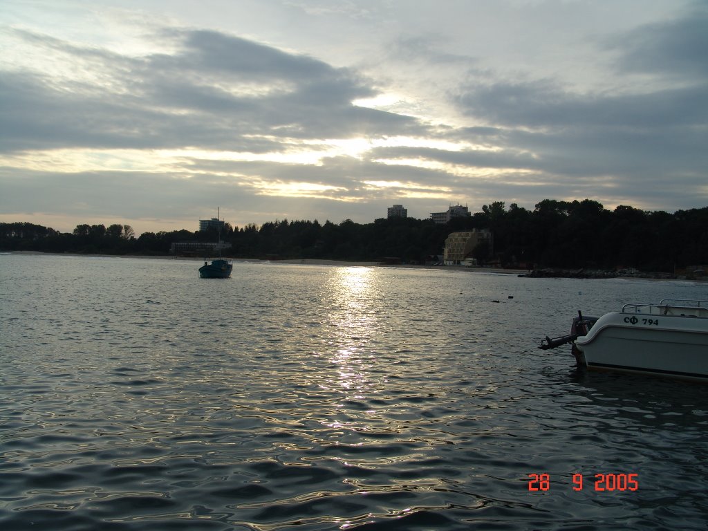 Sunset at the port of Kiten by Marty