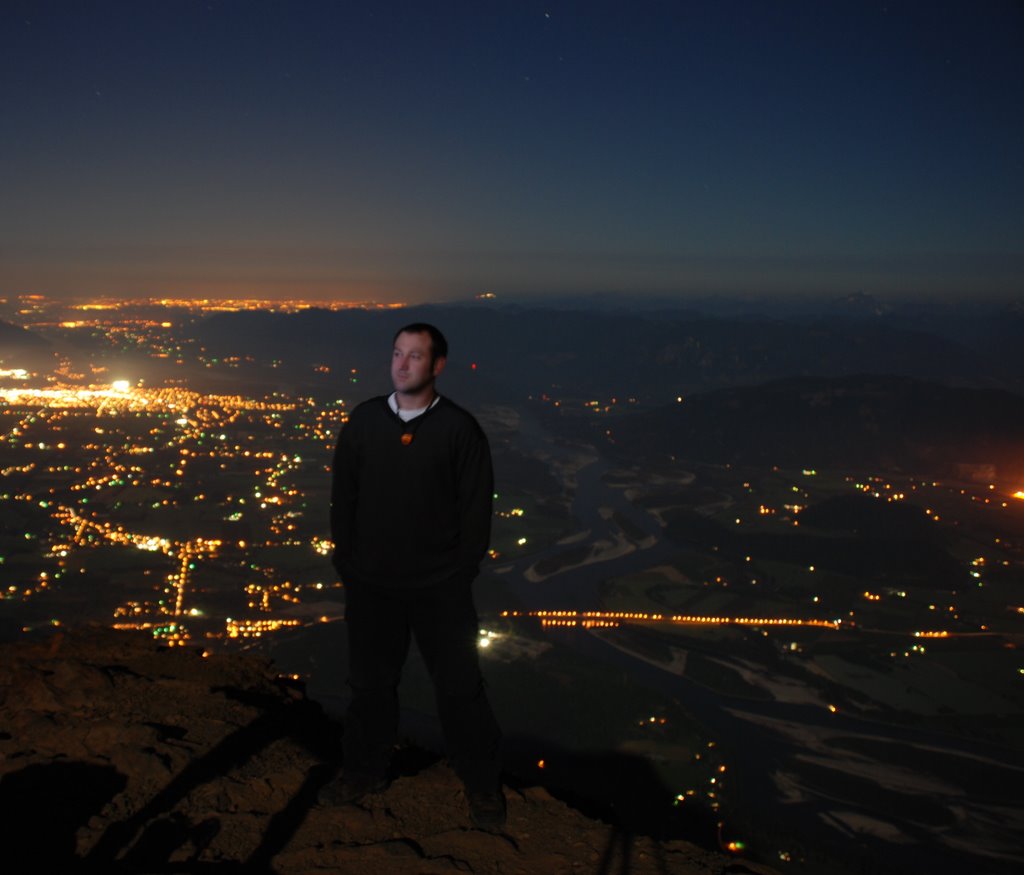 The valley at night from mt cheam by Kelly LeGros