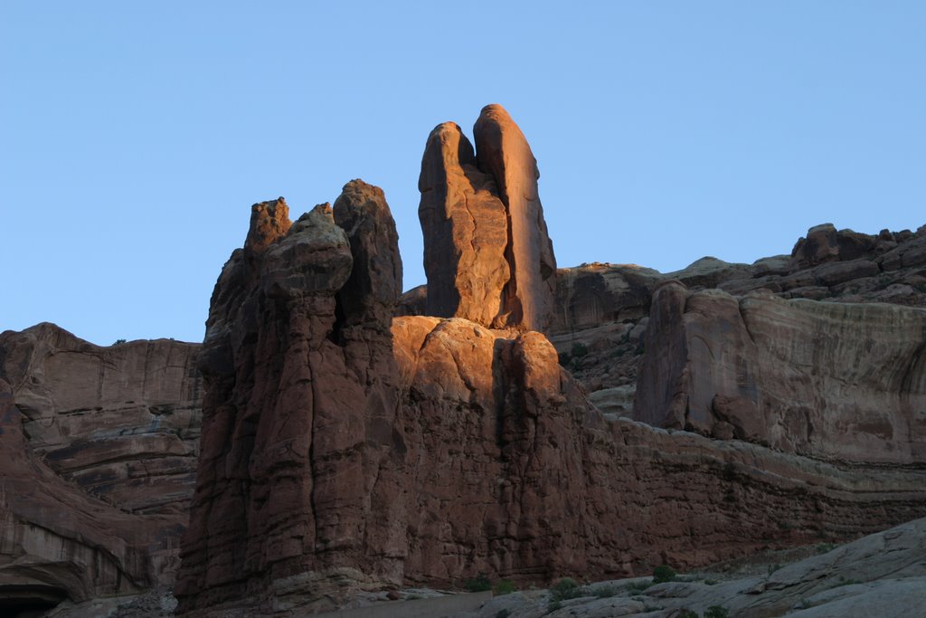 Arches National Park - Sunrise at the Park Entrance by RJ