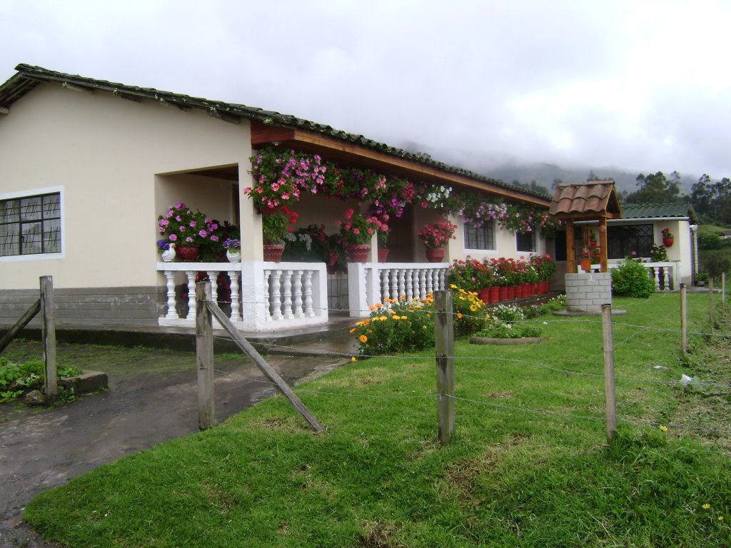 Casa adornada con flores-Huaca,Ec. by Richard Lomas Vela