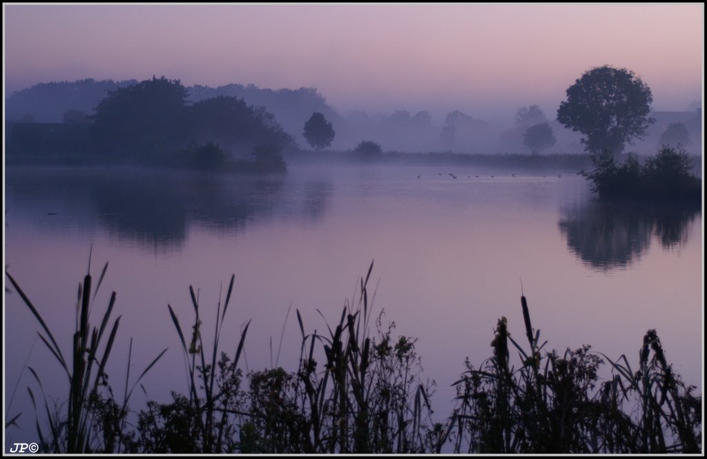 DAWN AT FREIBURG FISHPOND by Jörg Petersen