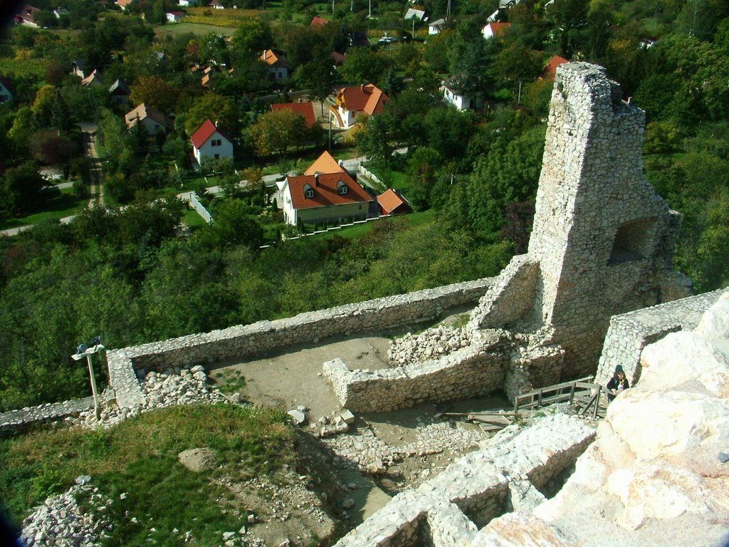 A falu a várból - View of the village of Csókakő from the castle by Pinke László