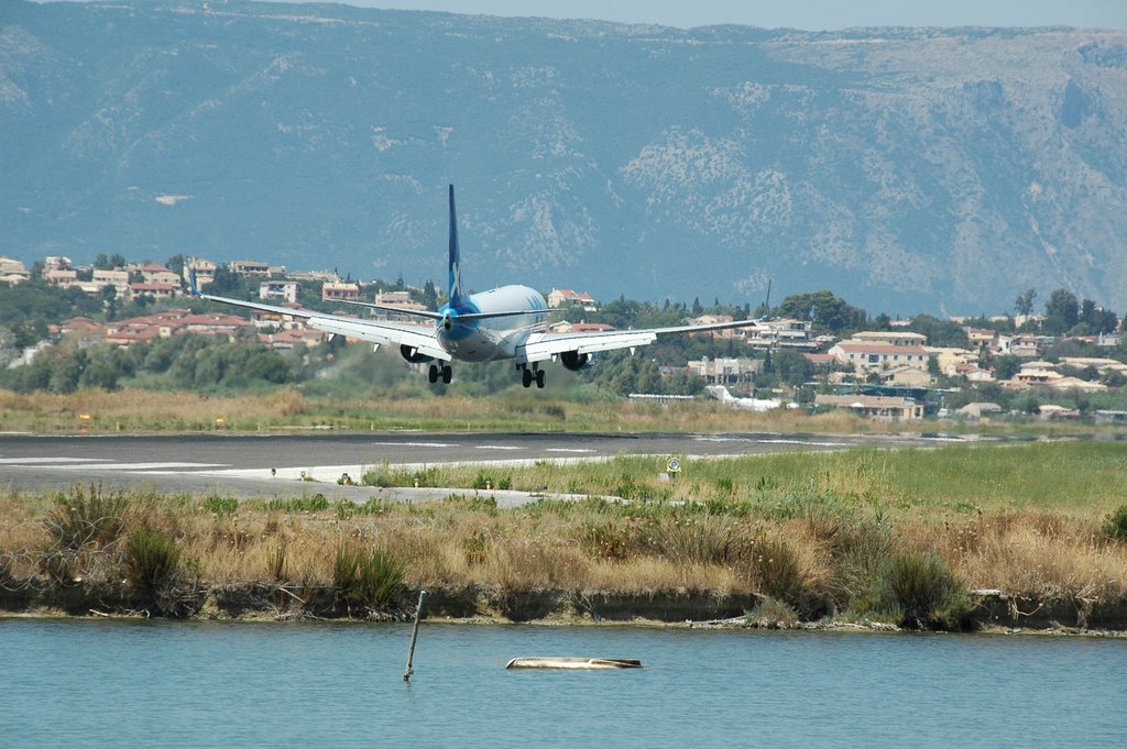 Landing in Kerkyra by Vyacheslav Ryabichev