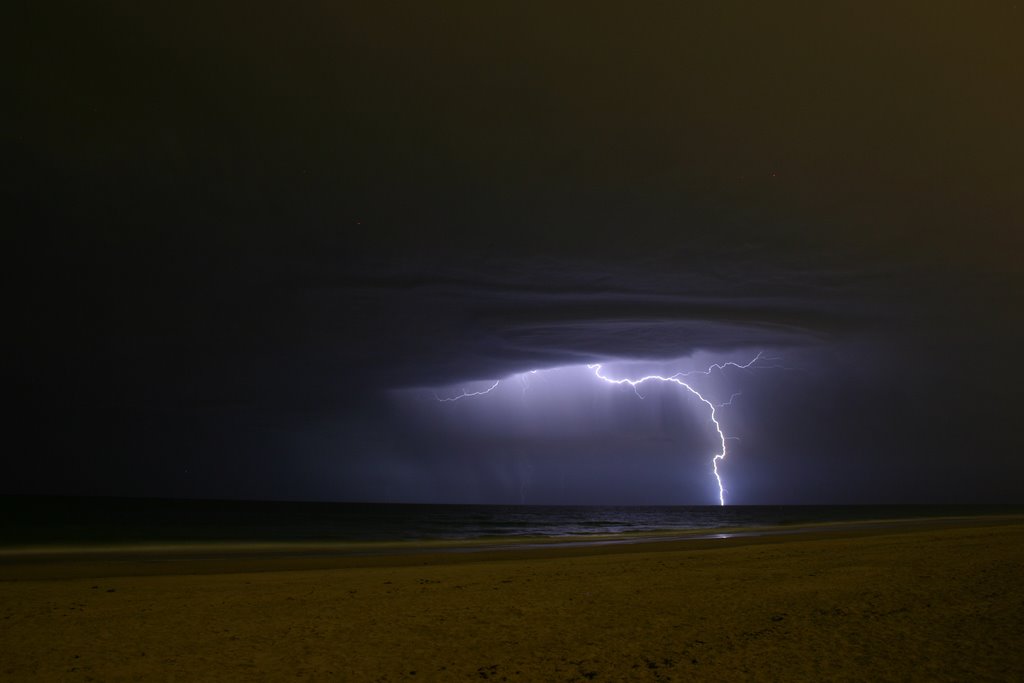 Lightning at West Beach by scooby00