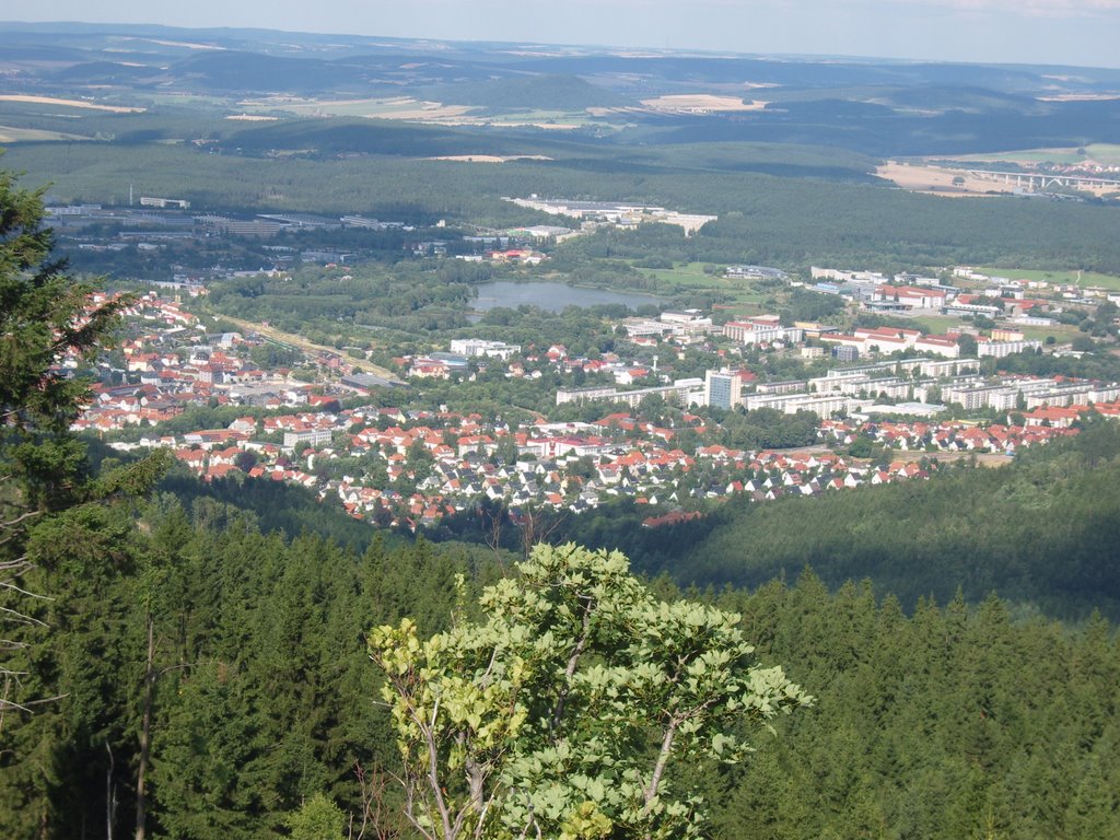 Blick vom Kickelhahn auf Ilmenau by Stachelditz