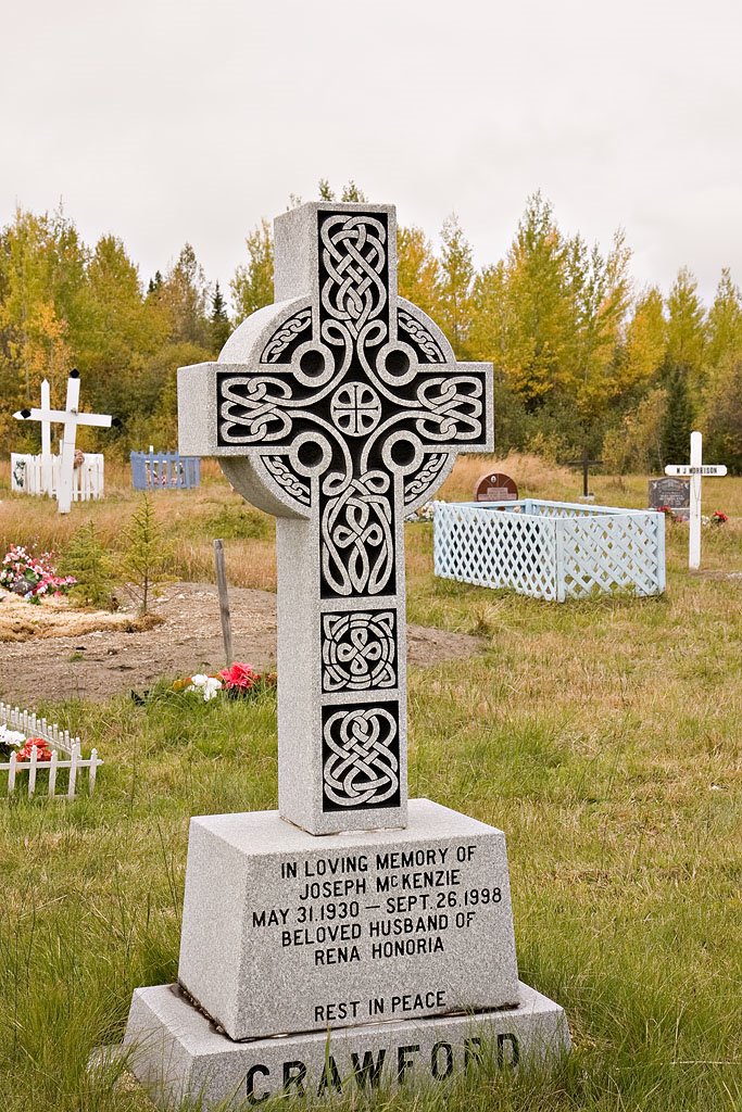 Moosonee Public Cemetery Monument of Joseph Crawford by Paul Lantz