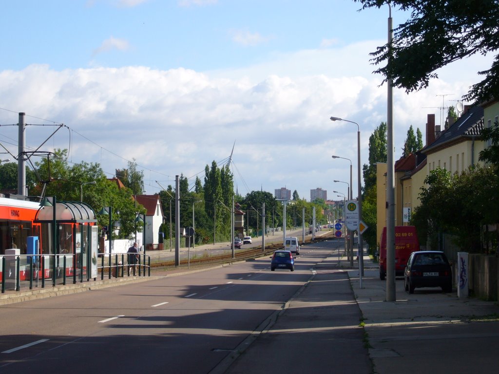 Böllberger Weg Südstadt Richtung Zentrum (2007) by halleliebe