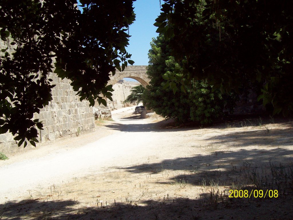 Defensive Moat, Rhodes Old Town, Greece. by Jager1960