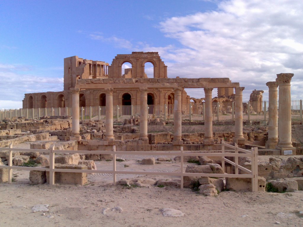 Side view of the Roman Theater in Sabratha by aks747