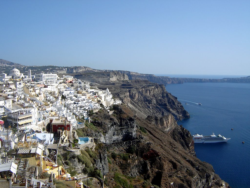 View of Fira, Santorini by mariosb