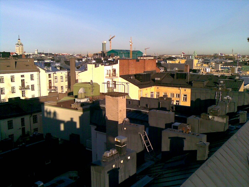 Helsinki Center from roof by zuputti