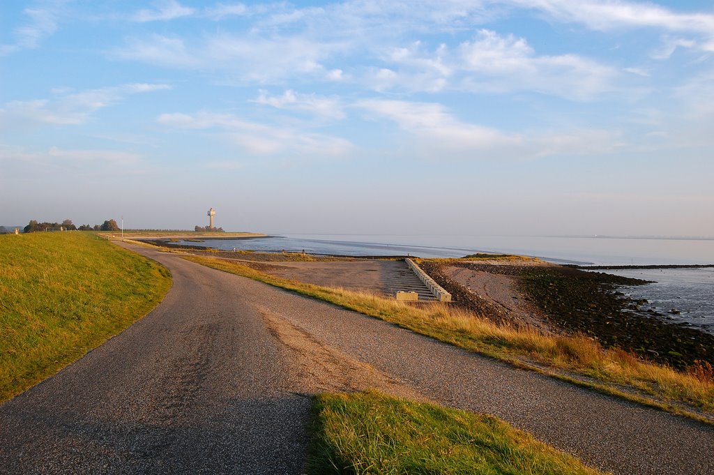 The road to the marina from Waarde at the Westerschelde, Netherlands by © Andre Speek