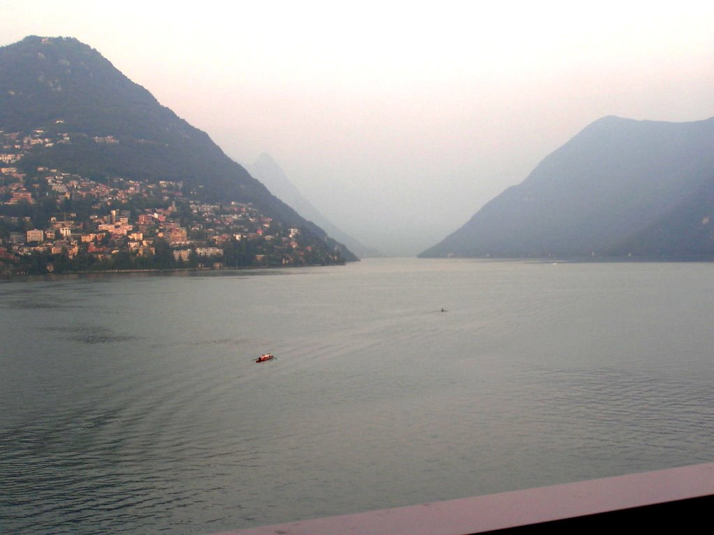 Looking down Lake Lugano by Tom Bell