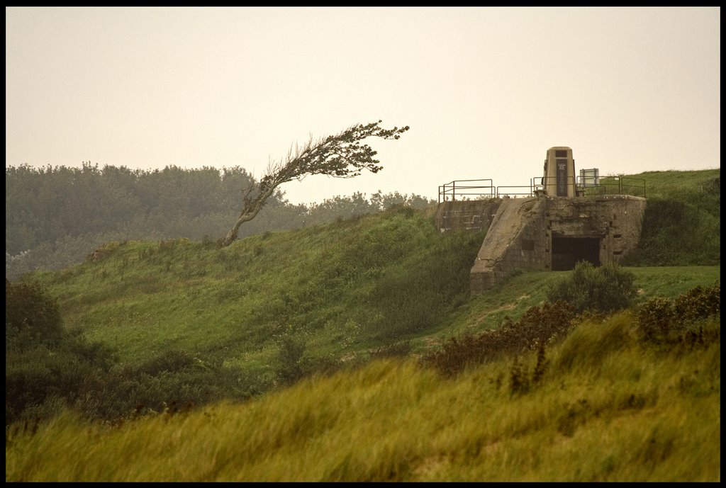 German Gun Placement, Omaha Beach by sean n