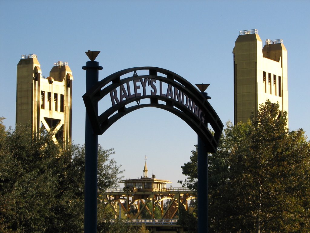 Raley's Landing sign between the Tower Bridge by candjfields