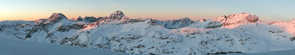 Moelltal Glacier Sunrise Panorama by superteacher