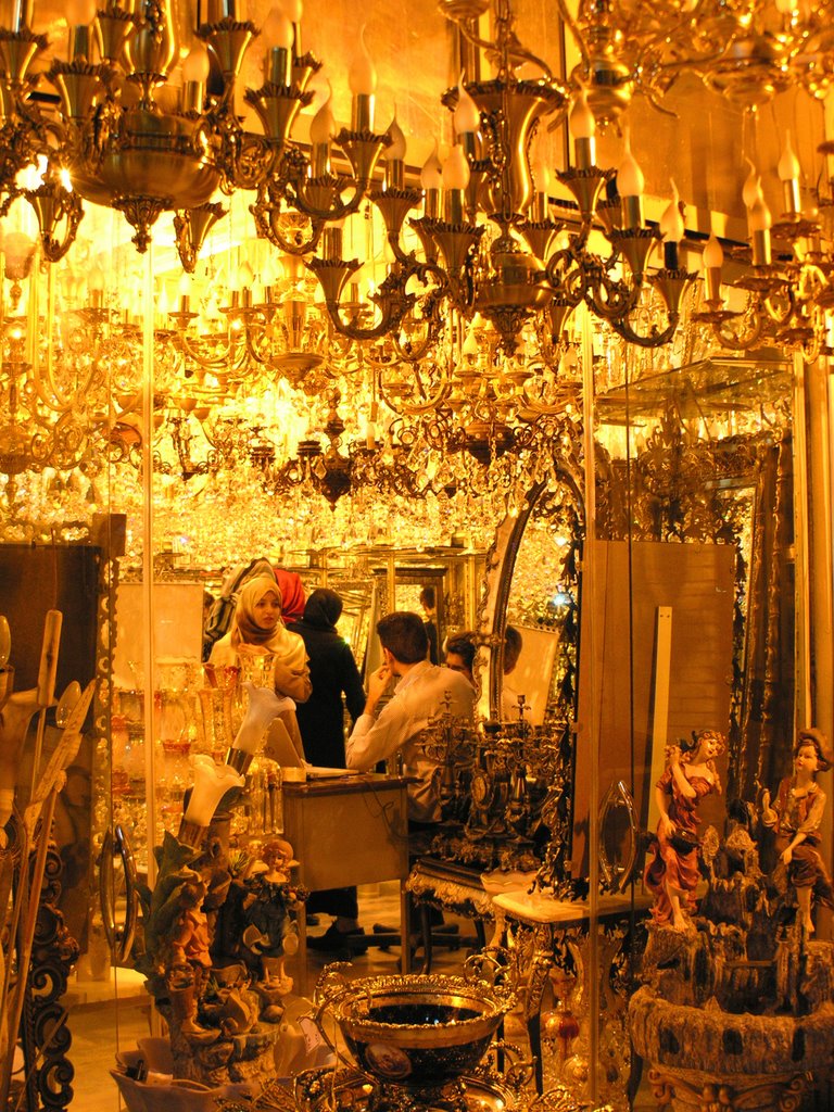 Shop of chandeliers on the Teheran bazar by IPAAT