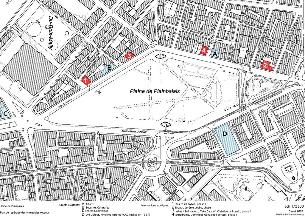 Plan 4 oeuvres par Fred Perone, 2008 by S.Lamunière Interver…