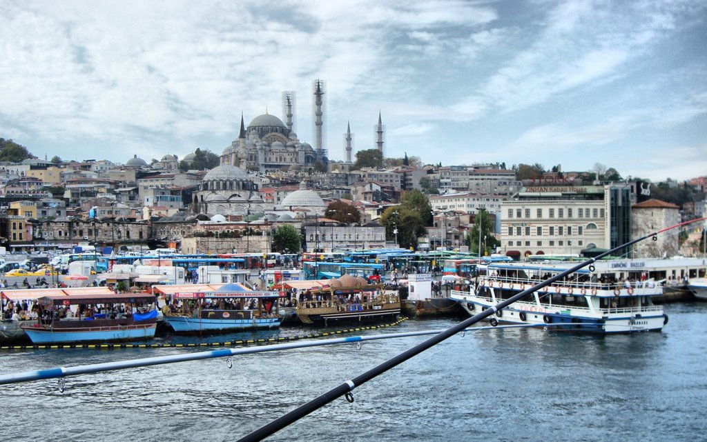 A VIEW FROM GALATA BRIDGE by HALUK COMERTEL