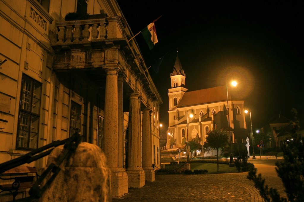 Center by night by Mihaly Barosi