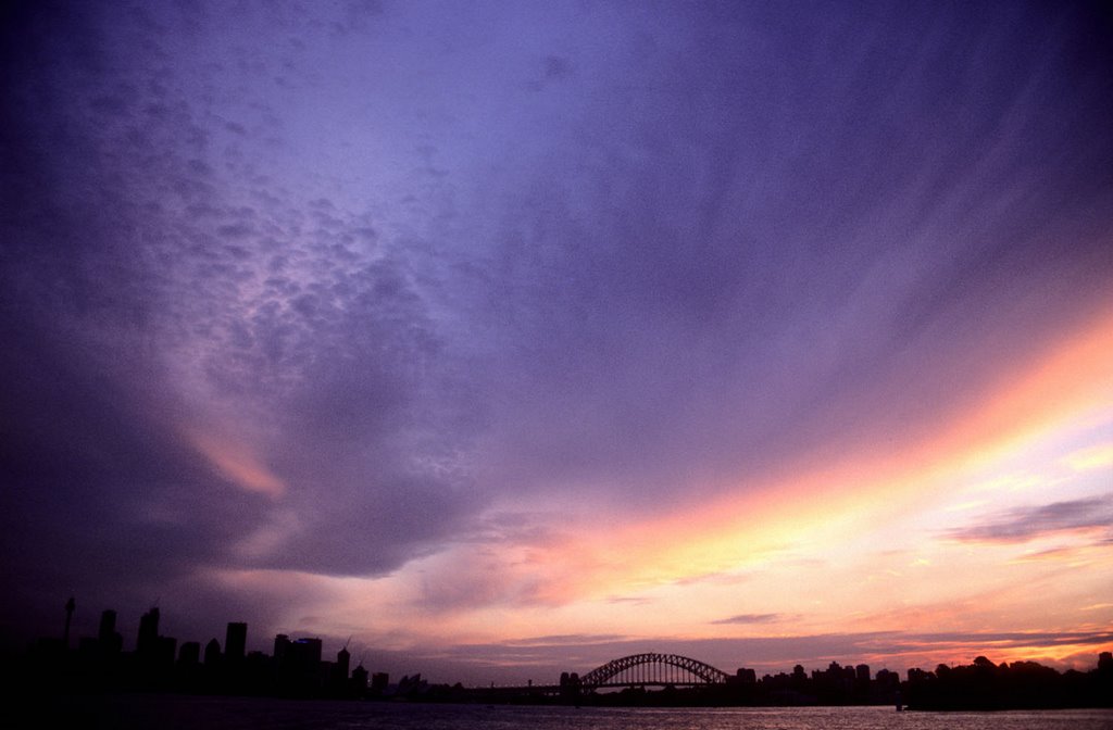 Sydney, Port Jackson from Manly Ferry after Sunset, NSW, AUS by roland.fr