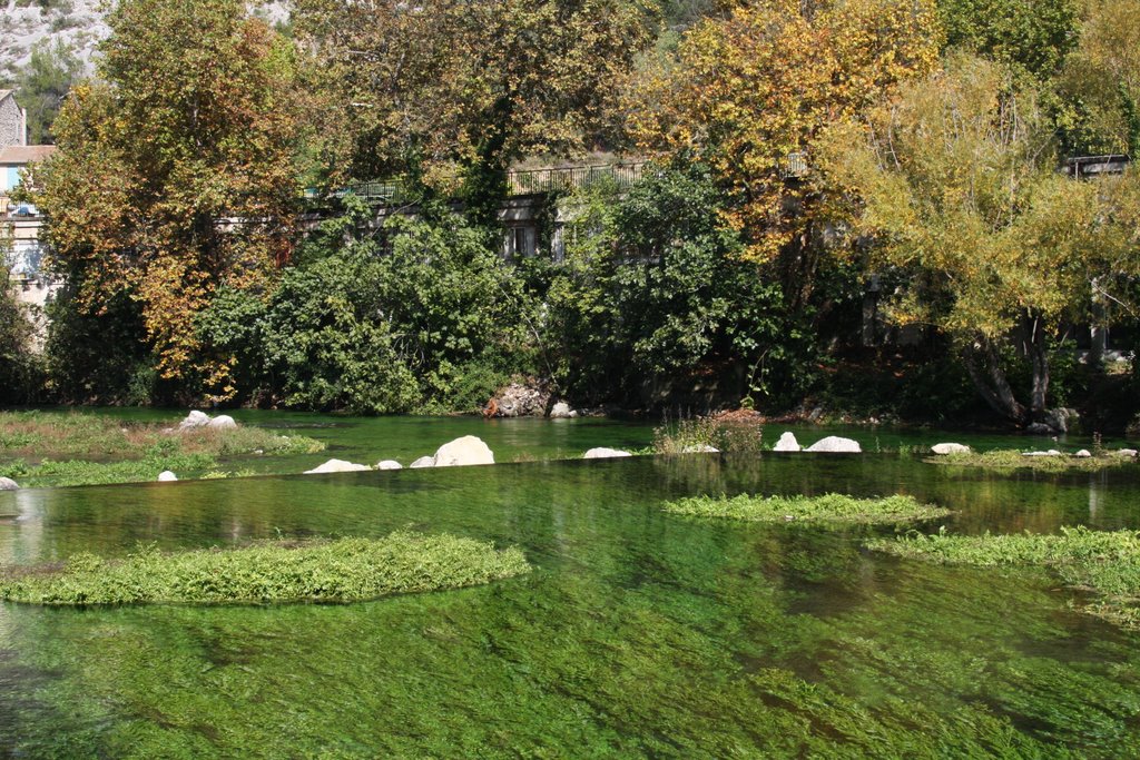 Die Sorgue in Fontaine de Vaucluse by Clemens Gilles