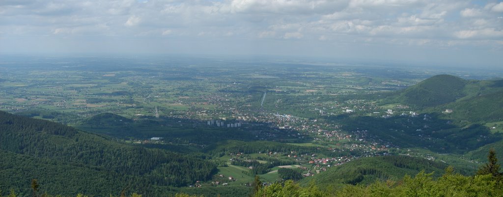 Panorama Ustronia z Czantorii by Hegemon