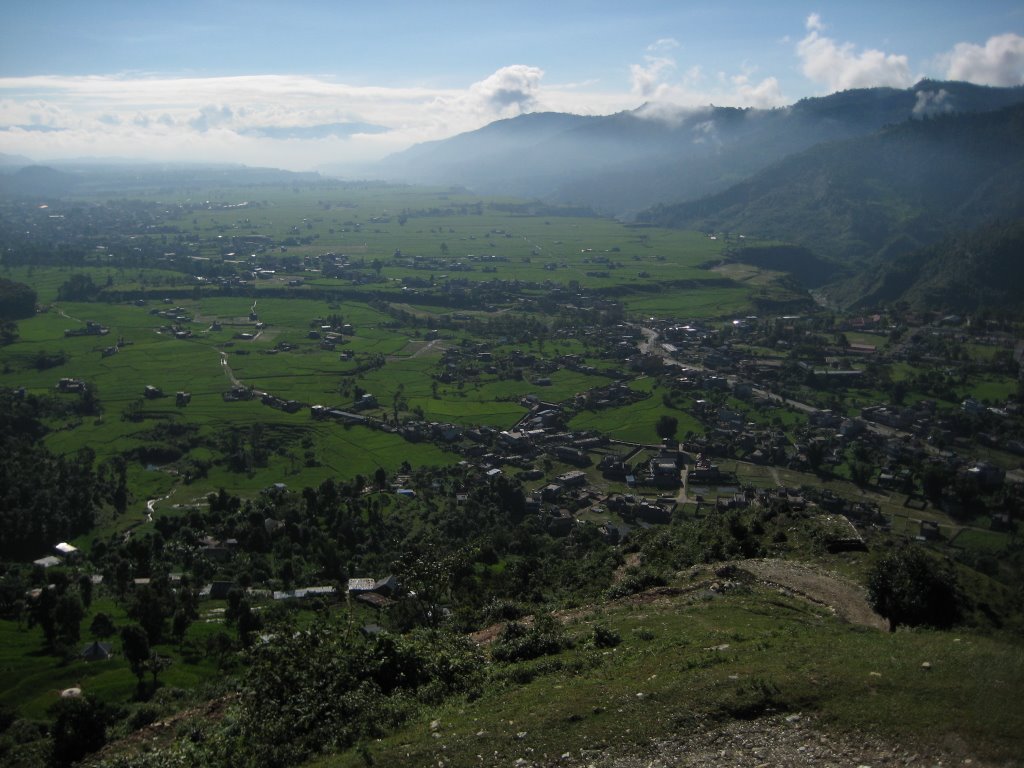 View from Peace Pagoda to south Pokhara by tschimi